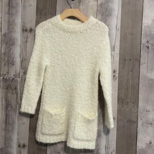 Crewcuts | Cream Fuzzy Pocket Sweater